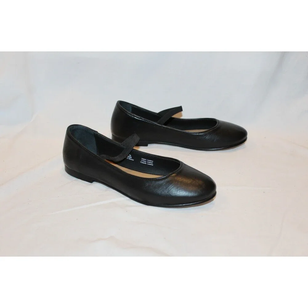 NISOLO WOMEN'S BEA LEATHER MARY JANE BALLET FLATS BLACK SZ‎ 10 NIB $138